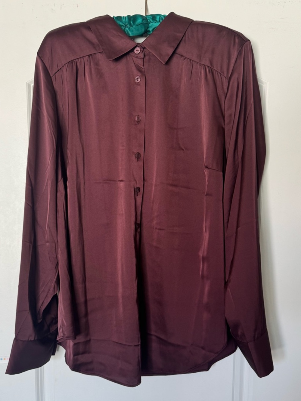 Torrid Chocolate Brown Silk Blouse